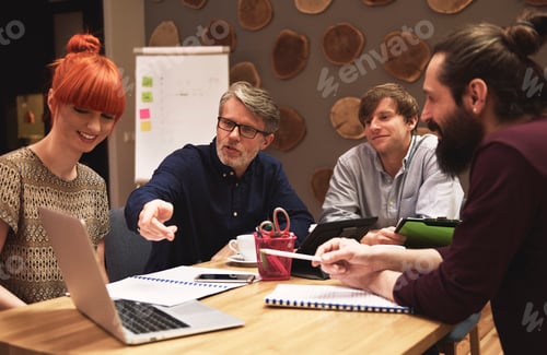 Preview: Manager showing idea for finding new customers