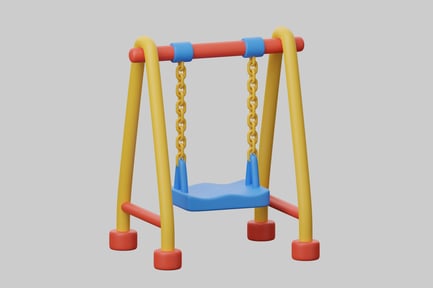 Vista previa: Juego de columpios brillante para patio de recreo