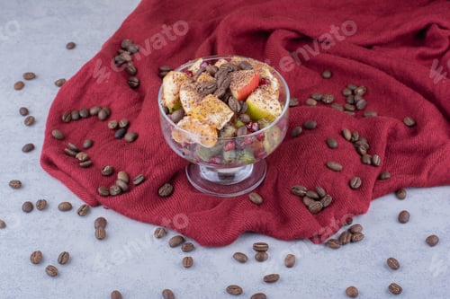 Preview: Salad with chopped fruits, herbs and spices