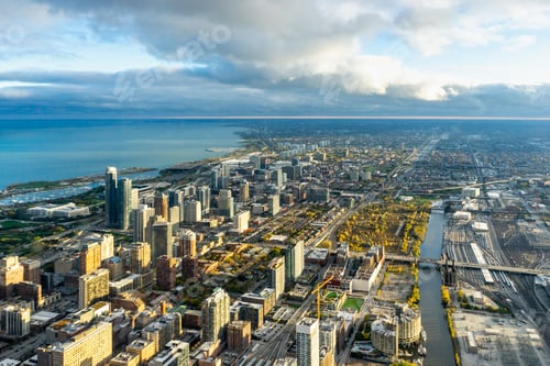 Preview: Aerial View of Chicago, United States.