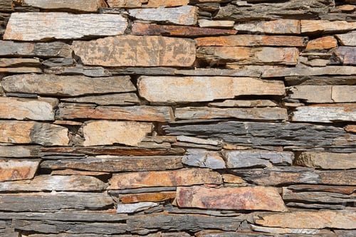 Preview: Slate stone textured wall background. Construction material. Horizontal copyspace