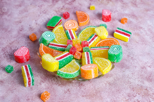 Preview: Assortment of multi-colored marmalades.