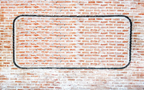 Preview: grunge brick with paint frame wall