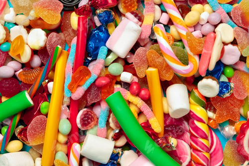 Preview: Different colorful fruit candy
