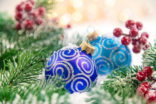 Preview: Christmas background and beautiful decor. New Year. Selective focus.