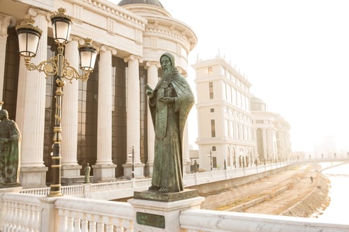 Preview: Statues near the old town bridge, Skopje, Macedonia