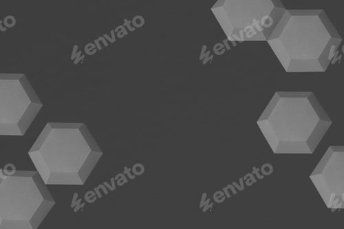 Preview: Gray paper craft hexagon patterned background