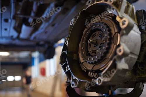 Preview: Background of Car Parts in Auto Shop