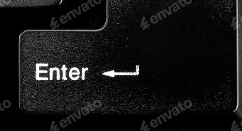 Preview: Close-Up View Of Computer Keyboard. "Enter" Key