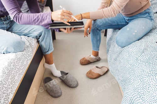 Preview: Students on campus, living away from home, studying, spending time with friends. Student dorm. Away
