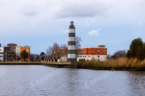 Preview: Beautiful view of a lighthouse and a church in Suisun California