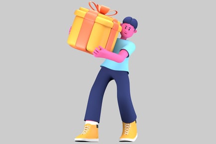 Preview: A person holding a gift box