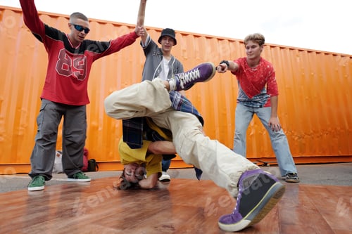 Preview: Breakdancing Performance by Group of Young Men Outdoors