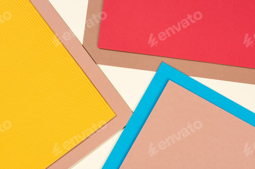 Preview: abstract modern, blue, red, yellow and abstract background with copy space