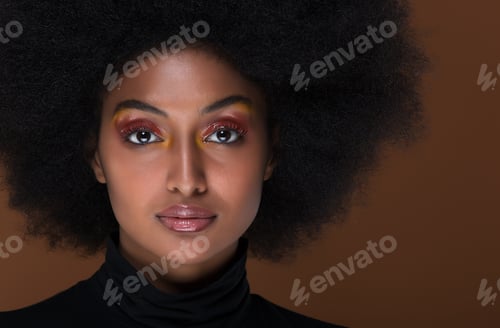 Preview: Beautiful african woman studio portraits, concept about lifestyle and beauty