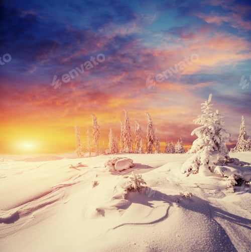 Preview: Fabulous winter landscape in the mountains