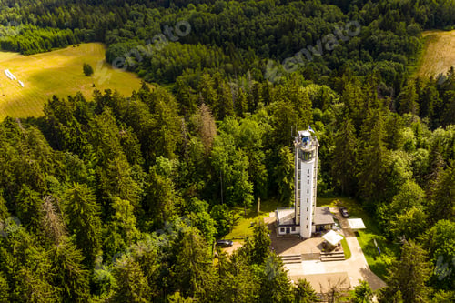 Preview: Aerial view of Suure Munamae observation tower in Estonia