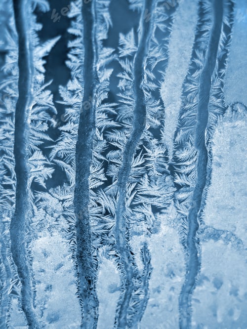 Preview: Ice pattern on winter glass