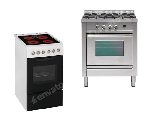 Preview: gas cooker over the white background