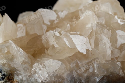 Preview: macro stone mineral Quartz on Galena on a black background