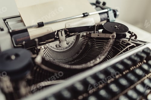 Preview: Metal parts of old typewriters