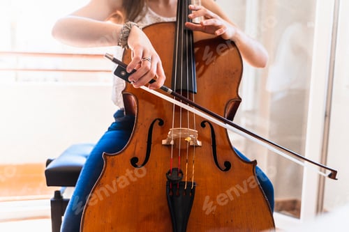 Preview: Talented Cellist Engaged in Intensive Practice with Ancient Instrument