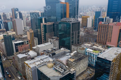 Preview: Kwun Tong, Hong Kong 27 February 2019: Top view of Hong Kong city