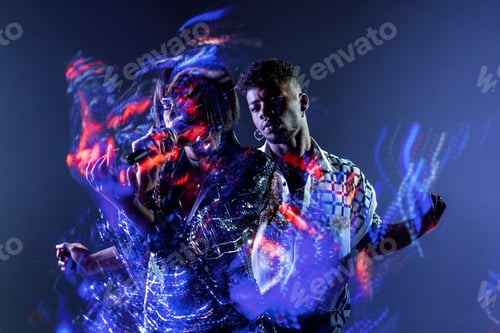 Preview: Traces of light near singer and dancer
