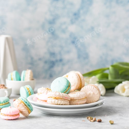 Preview: Dessert for served with afternoon tea or coffee break. Beautiful meal background