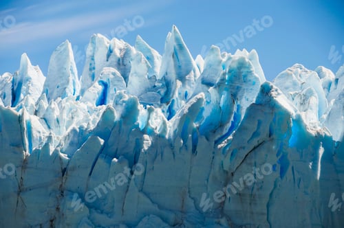 Preview: Perito Moreno Glacier ice formation detail, showing melting due to global warming and climate change