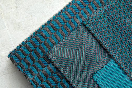 Preview: The background consists of several types of old colored tiles with different patterns on blue tone