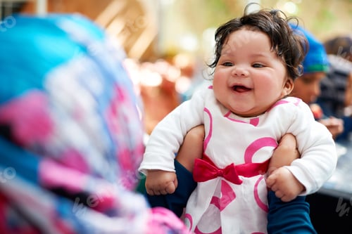 Preview: Whos my pretty girl. Shot of a muslim mother and her little baby girl.
