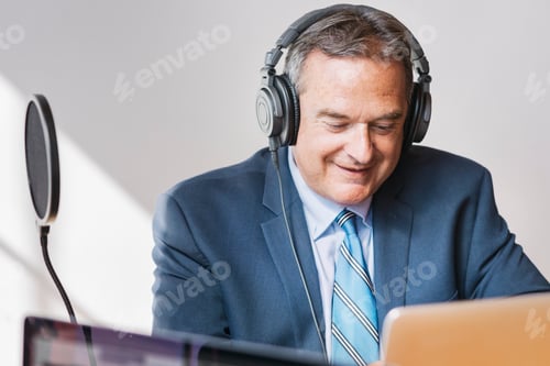 Preview: Businessman recording his own show