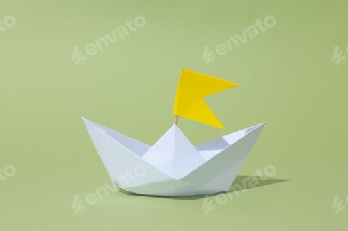Preview: Concept of travel and adventure with paper boat
