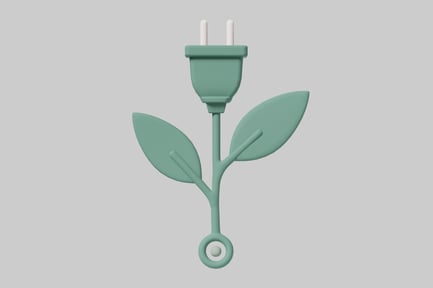 Preview: Stylized plant with electrical plug stem