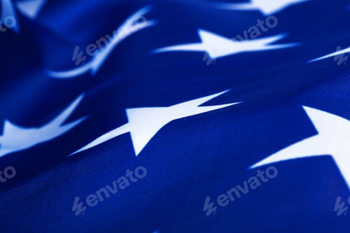 Preview: Close-up of waving American flag
