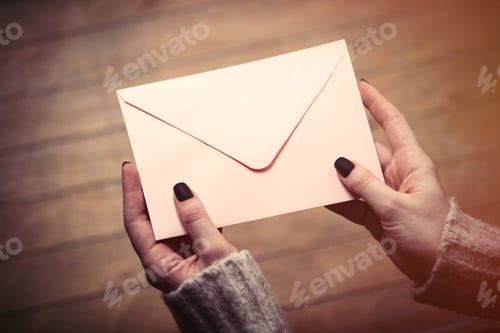 Preview: hands holding envelope