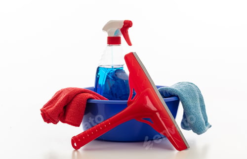 Preview: Cleaning windows set isolated against white background.