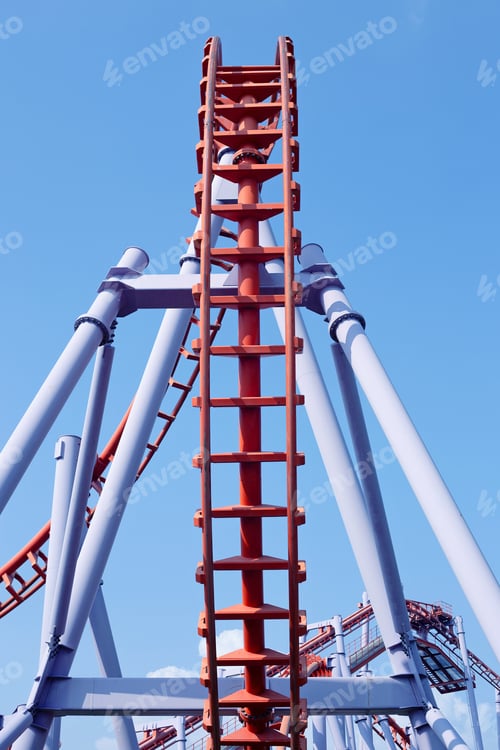 Preview: Roller coaster with blue sky
