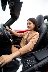Preview: Girl driving convertible