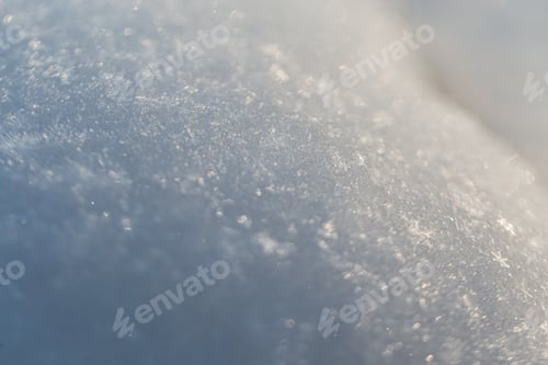 Preview: Beautiful snow texture macro. Snowy field. Freezing