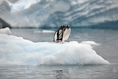 Preview: Cute penguins in the snowy Antarctica Continent