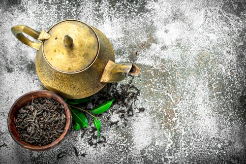 Preview: Teapot with black tea.
