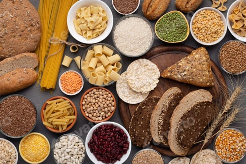 Preview: Selection of gluten free products on wooden background