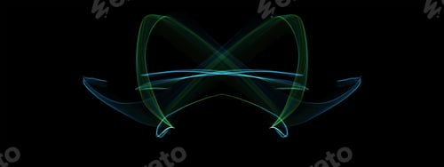 Preview: A black background with bright colored light beams, web design.