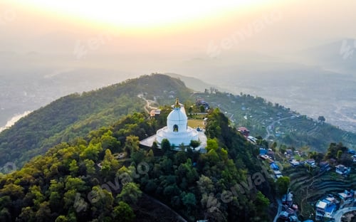 Preview: aerial view of world Peace pagoda
