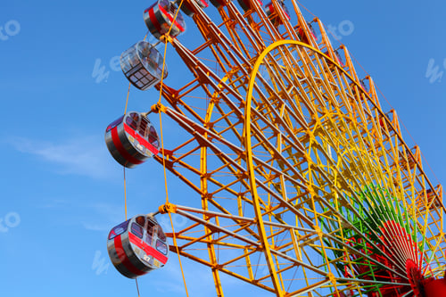 Preview: Ferris wheel with blue sky
