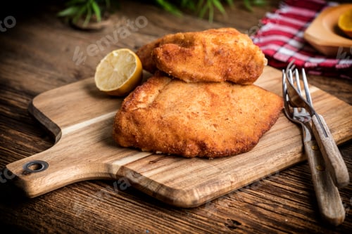 Preview: Two fried cod fillet pieces.