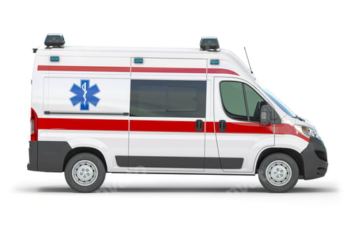 Preview: Ambulance car isolated on white.