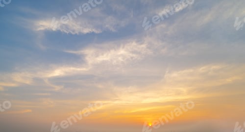 Preview: Colorful Sky with the Sun Setting at Twilight